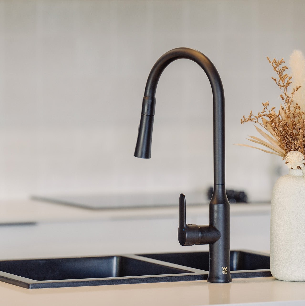 Darwin Pull-Out Kitchen Mixer - Matte Black