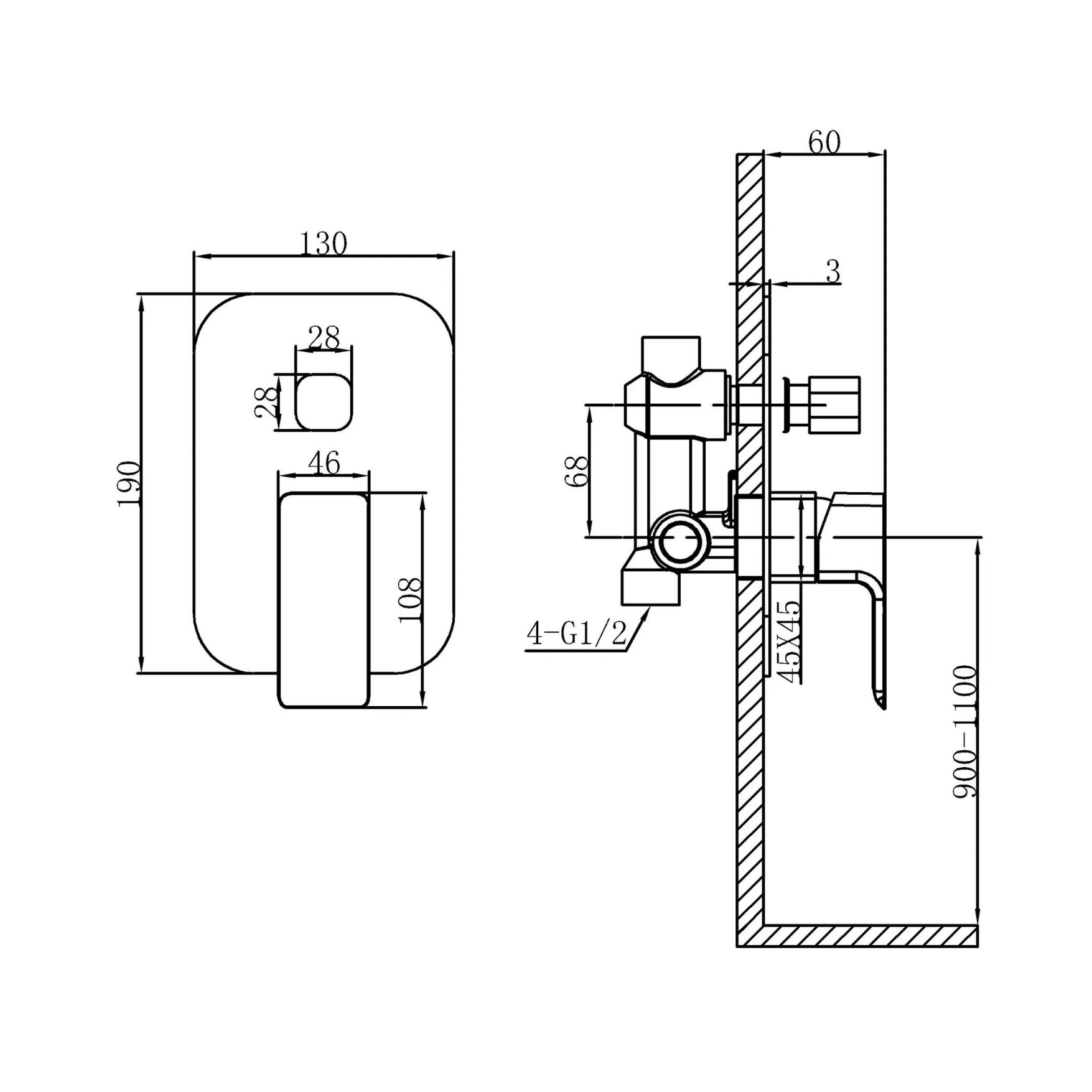 Airlie Two Function Shower Mixer