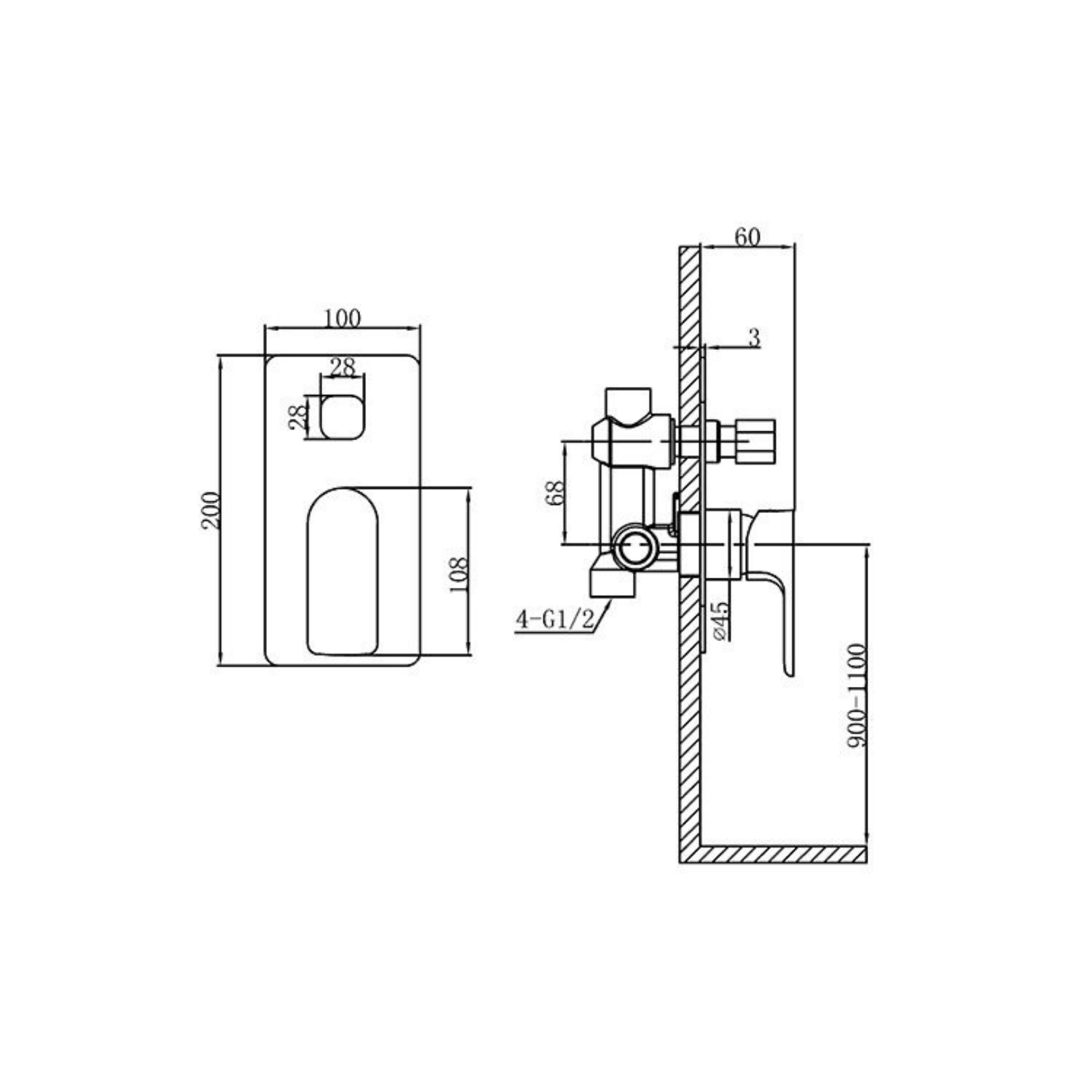 Bargara Two Function Shower Mixer