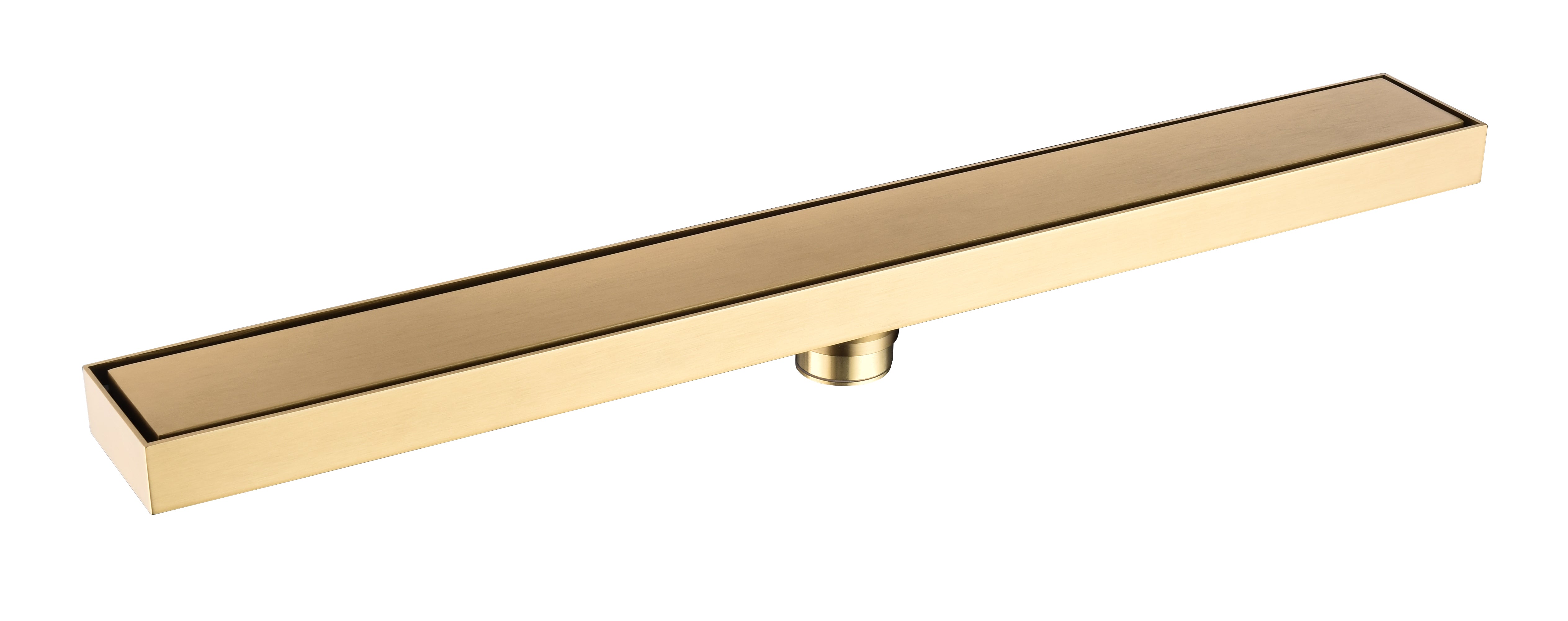 600mm Brushed Brass Linear Floor Waste