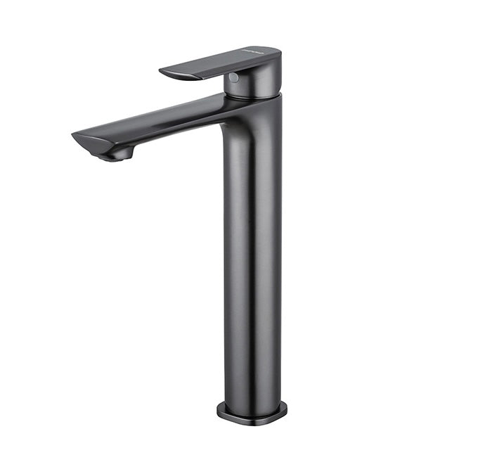 Bargara Tall Basin Mixer - Brushed Gunmetal