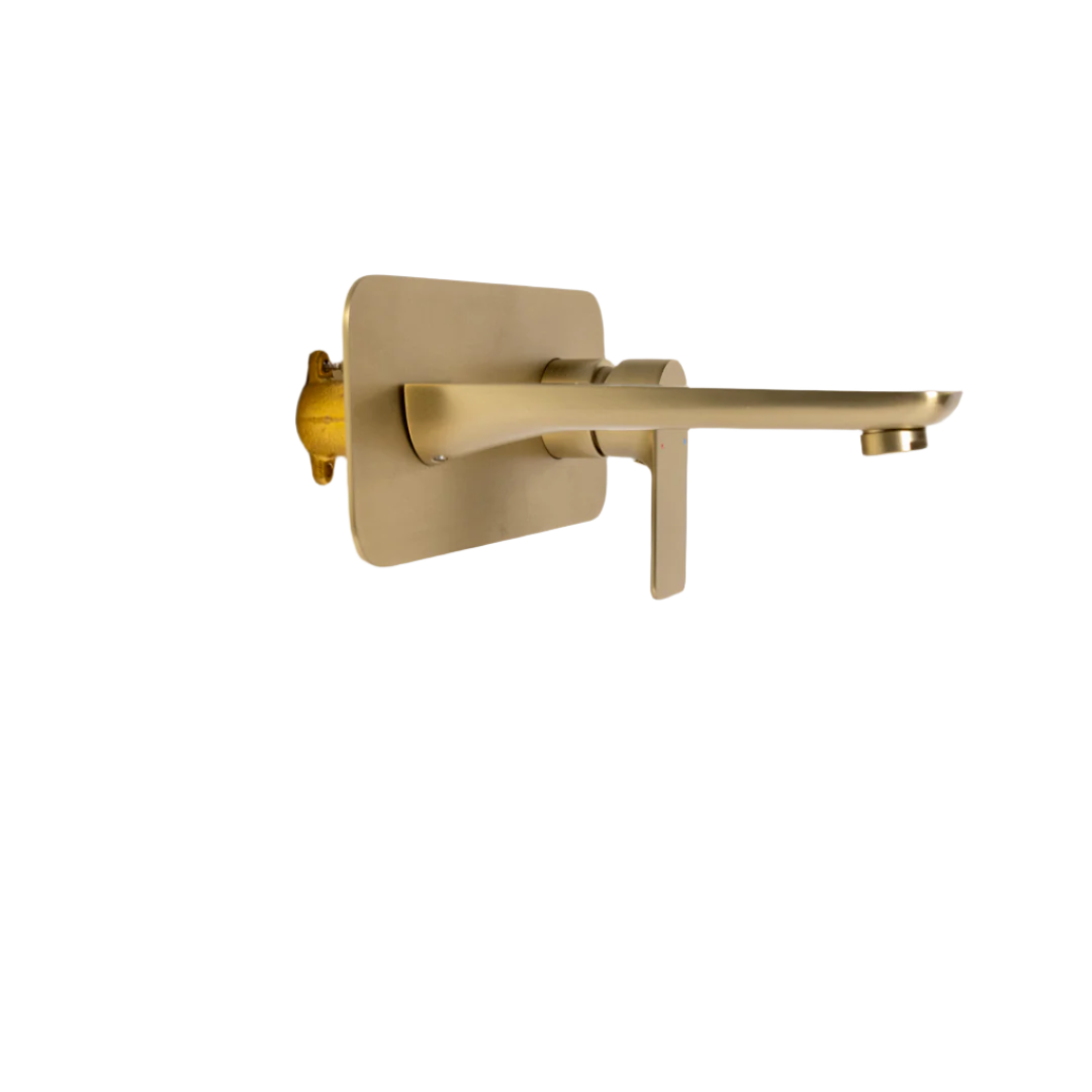 Bargara Mixer & Spout Set - Brushed Brass